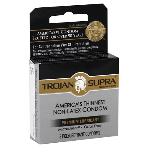 Image for Trojan Condoms, Premium, Polyurethane, Lubricant.,3ea from Cannon Pharmacy Main