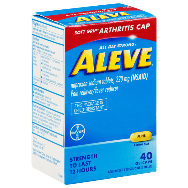 Image for Aleve Pain Reliever/Fever Reducer, 220 mg, Gelcaps,40ea from Cannon Pharmacy Main
