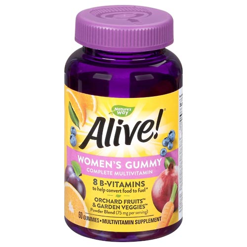 Image for Natures Way Alive Vitamins, Women's, Gummy, Fruit Flavors,60ea from CANNON SEDGEFIELD