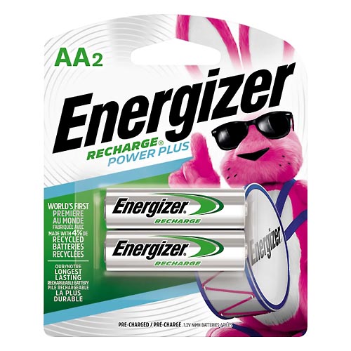 Image for Energizer Batteries, AA, Power Plus,2ea from CANNON SEDGEFIELD