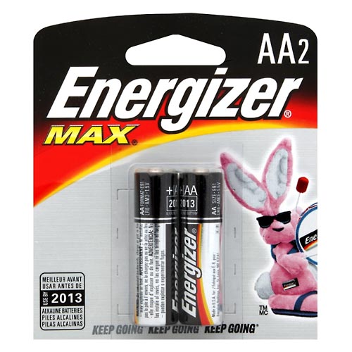 Image for Energizer Alkaline Batteries, 1.5 V, AA,2ea from CANNON SEDGEFIELD