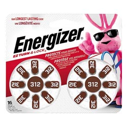 Image for Energizer Hearing Aid Batteries, Zinc-Air, 312,16ea from CANNON SEDGEFIELD