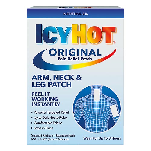 Image for Icy Hot Pain Relief Patch, Original, Arm, Neck & Leg,5ea from Cannon Pharmacy Main