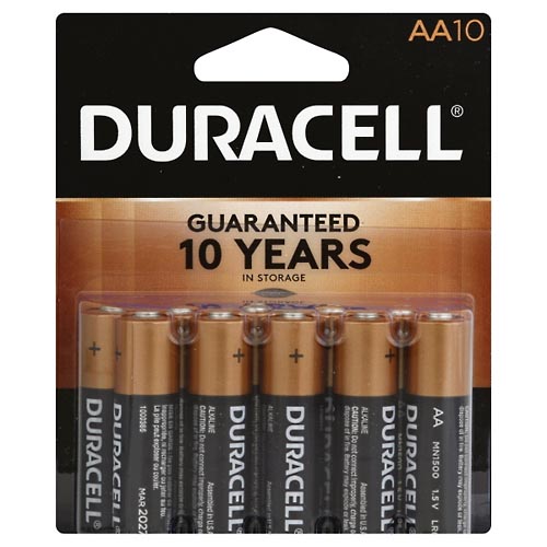 Image for Duracell Batteries, Alkaline, AA,10ea from CANNON SEDGEFIELD