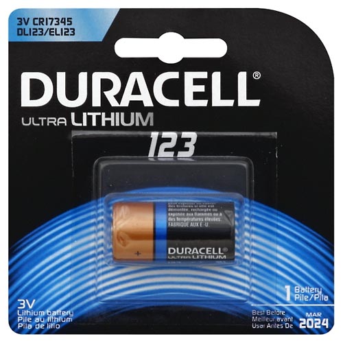 Image for Duracell Battery, Lithium, 123,1ea from CANNON SEDGEFIELD