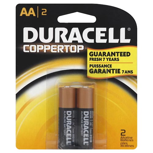Image for Duracell Batteries, Alkaline, AA,2ea from CANNON SEDGEFIELD