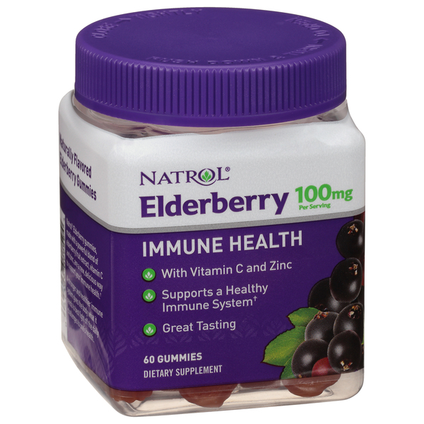 Image for Natrol Elderberry, Immune Health, 100 mg, Gummies, 60ea from CANNON SEDGEFIELD