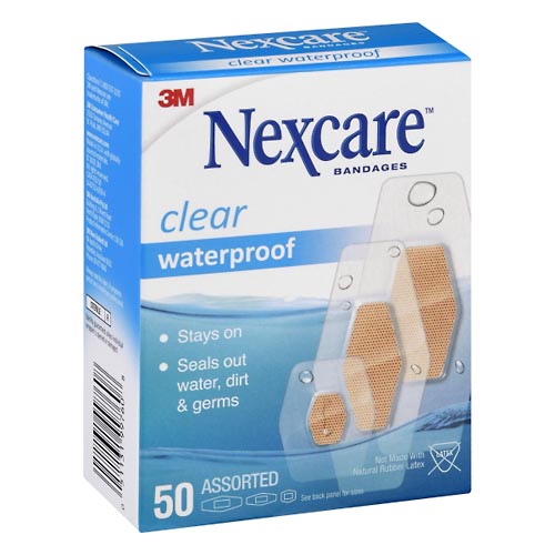 Image for Nexcare Bandages, Clear, Waterproof, Assorted,50ea from CANNON SEDGEFIELD