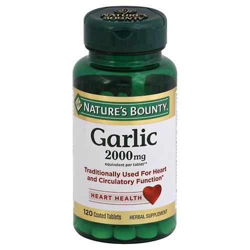 Image for Natures Bounty Garlic, 2000 mg, Coated Tablets,120ea from CANNON SEDGEFIELD