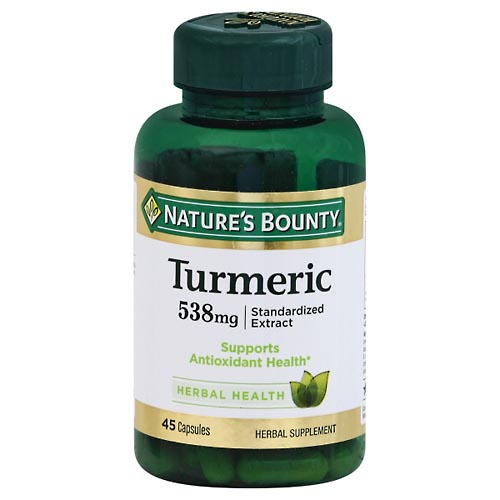 Image for Natures Bounty Turmeric, 538 mg, Capsules,45ea from CANNON SEDGEFIELD