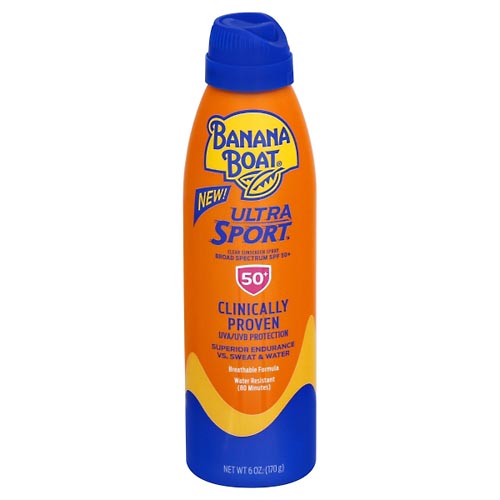 Image for Banana Boat Sunscreen Spray, Clear, Broad Spectrum SPF 50+,6oz from CANNON SEDGEFIELD