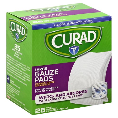Image for Curad Gauze Pads, Large,25ea from CANNON SEDGEFIELD