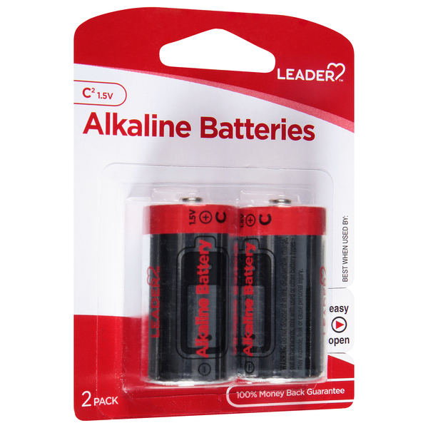 Image for Leader Batteries, Alkaline, C, 2 Pack, 2ea from CANNON SEDGEFIELD