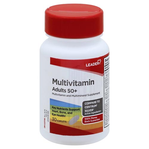 Image for Leader Multivitamin, Adults 50+, Caplets,30ea from CANNON SEDGEFIELD