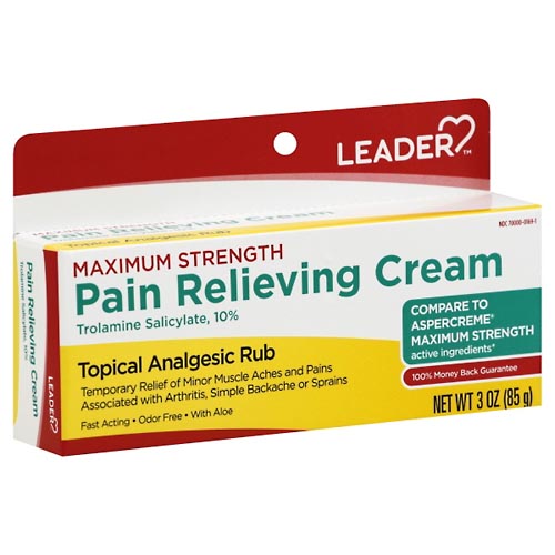 Image for Leader Pain Relieving Cream, Maximum Strength,3oz from CANNON SEDGEFIELD