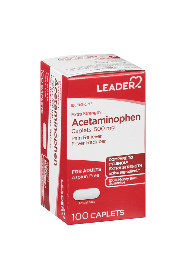 Image for Leader Acetaminophen, 500 mg, Extra Strength, Caplets,100ea from CANNON SEDGEFIELD