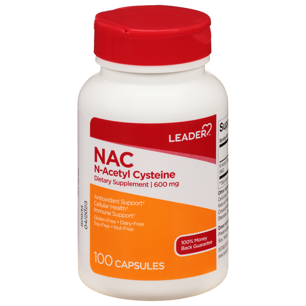 Image for Leader N-Acetyl Cystein, 600 mg, Capsules,100ea from Cannon Pharmacy Main