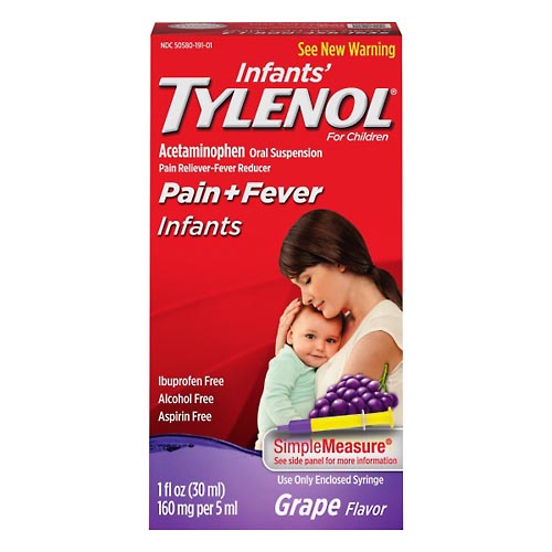 Image for Infants' Tylenol Pain + Fever, For Children, Grape Flavor,1oz from CANNON SEDGEFIELD