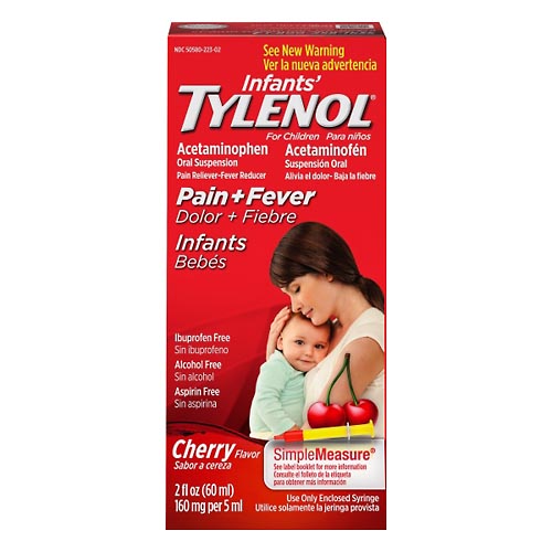 Image for Infants' Tylenol Pain + Fever, 160 mg, Cherry Flavor,,2oz from CANNON SEDGEFIELD