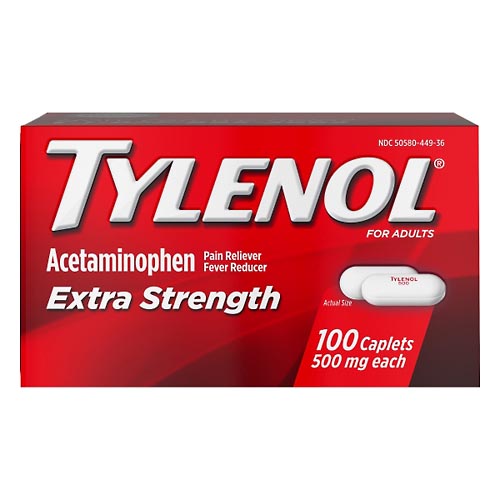 Image for Tylenol Acetaminophen, Extra Strength, 500 mg, Caplets, For Adults,100ea from CANNON SEDGEFIELD