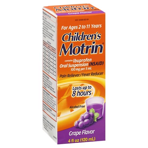 Image for Motrin Pain Reliever/Fever Reducer, Oral Suspension, Grape Flavor,4oz from CANNON SEDGEFIELD