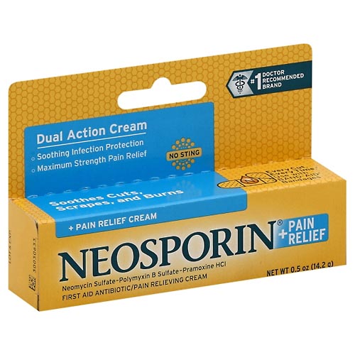Image for Neosporin Pain Relief Cream, Maximum Strength, No Sting,0.5oz from CANNON SEDGEFIELD
