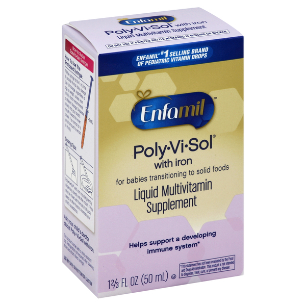 Image for Enfamil Multivitamin, Poly-Vi-Sol, With Iron, Liquid,1.67oz from CANNON SEDGEFIELD