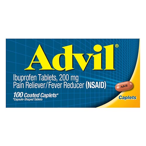 Image for Advil Ibuprofen, 200 mg, Caplets,100ea from CANNON SEDGEFIELD