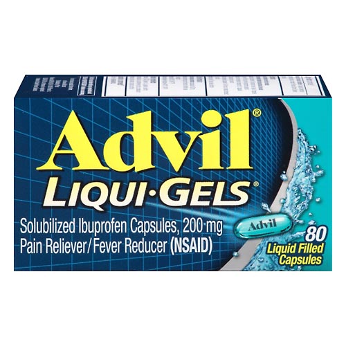 Image for Advil Ibuprofen, Solubilized, 200 mg, Liquid Filled Capsules,80ea from CANNON SEDGEFIELD