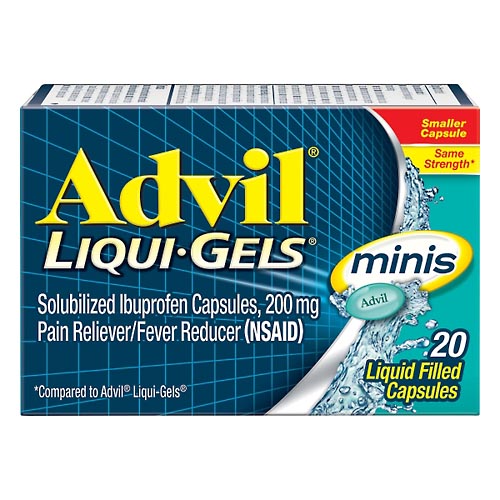 Image for Advil Ibuprofen, Solubilized, 200 mg, Minis, Liquid Filled Capsules,20ea from CANNON SEDGEFIELD
