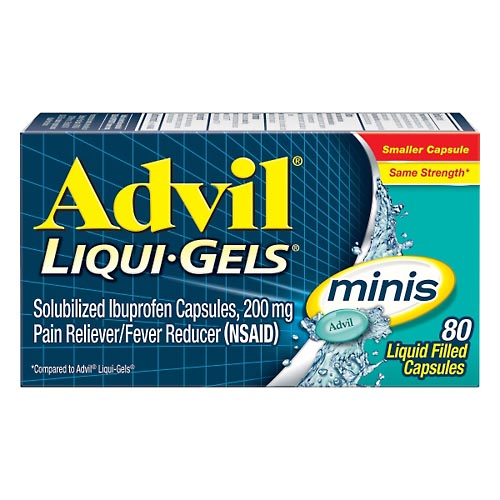 Image for Advil Ibuprofen, 200 mg, Liqui-Gels, Minis,80ea from CANNON SEDGEFIELD