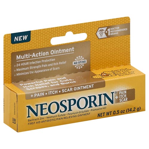 Image for Neosporin Pain + Itch + Scar Ointment, Maximum Strength, No Sting,0.5oz from CANNON SEDGEFIELD