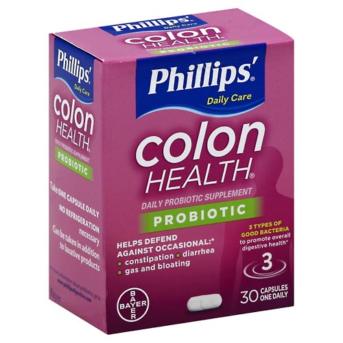 Image for Phillips Probiotic Supplement, Daily, Colon Health, Capsules ,30ea from CANNON SEDGEFIELD