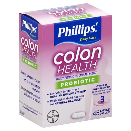 Image for Phillips Colon Health, Probiotic, Capsules,45ea from CANNON SEDGEFIELD