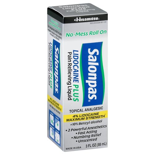 Image for Salonpas Pain Relieving Liquid, Lidocaine Plus,3oz from Cannon Pharmacy Main