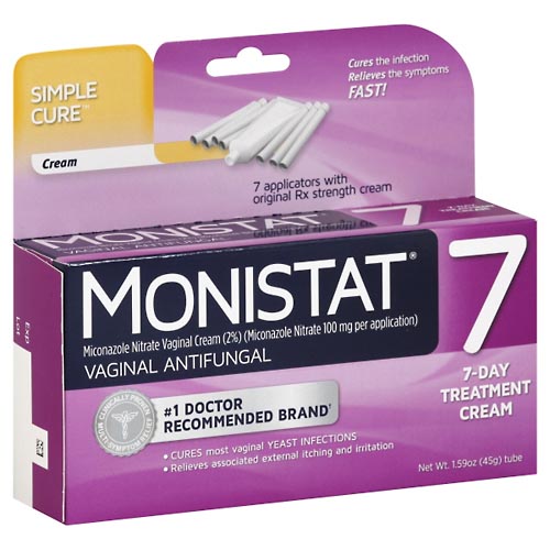 Image for Monistat Vaginal Antifungal, 7-Day Treatment, Simple Cure Cream,7ea from Cannon Pharmacy Main
