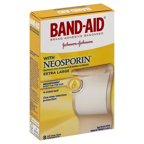 Image for Band Aid Bandages, Adhesive, with Neosporin, All One Size,8ea from CANNON SEDGEFIELD