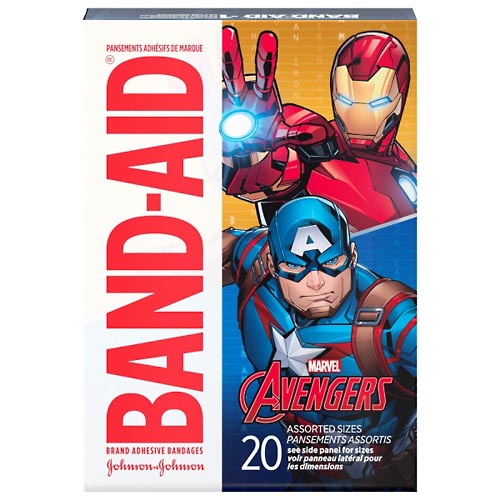 Image for Band Aid Adhesive Bandages, Marvel Avengers Assemble, Assorted Sizes,20ea from CANNON SEDGEFIELD
