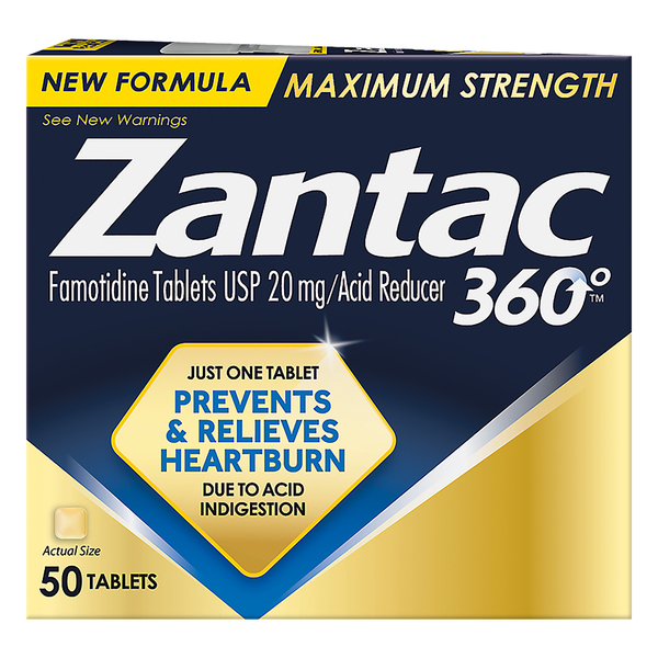 Image for Zantac 360 Acid Reducer, Maximum Strength, 20 mg, Tablets,50ea from CANNON SEDGEFIELD