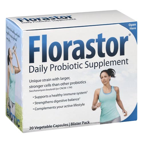 Image for Florastor Daily Probiotic Supplement, Vegetable Capsules,20ea from CANNON SEDGEFIELD