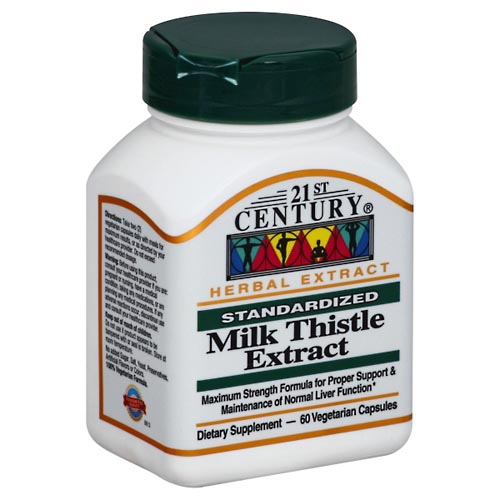 Image for 21st Century Milk Thistle Extract, Standardized, Vegetarian Capsules,60ea from CANNON SEDGEFIELD