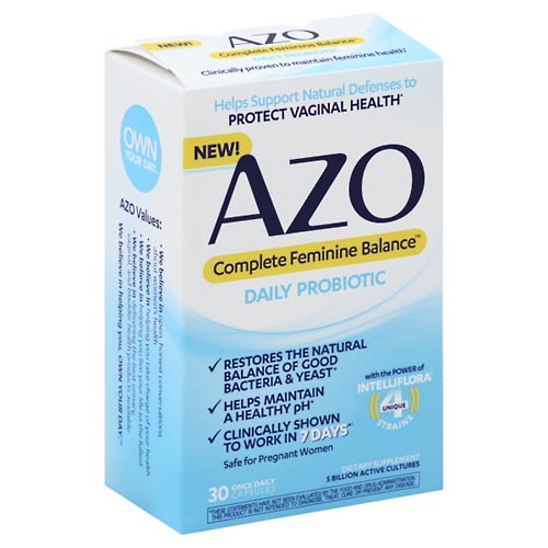 Image for Azo Daily Probiotic, Once Daily Capsules,30ea from CANNON SEDGEFIELD