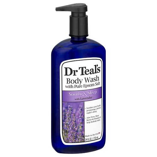 Image for Dr Teals Body Wash, Pure Epsom Salt, Soothe & Moisturize,24oz from Cannon Pharmacy Main