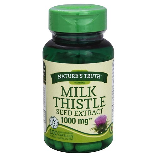 Image for Natures Truth Milk Thistle, Seed Extract, 1000 mg, Quick Release Capsules,100ea from CANNON SEDGEFIELD