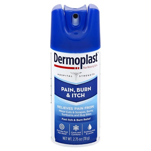 Image for Dermoplast Pain Relieving Spray, Pain, Burn & Itch, Hospital Strength,2.75oz from CANNON SEDGEFIELD