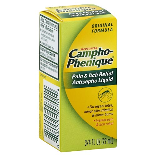 Image for Campho Phenique Pain & Itch Relief, Antiseptic Liquid, Original Formula,0.75oz from CANNON SEDGEFIELD