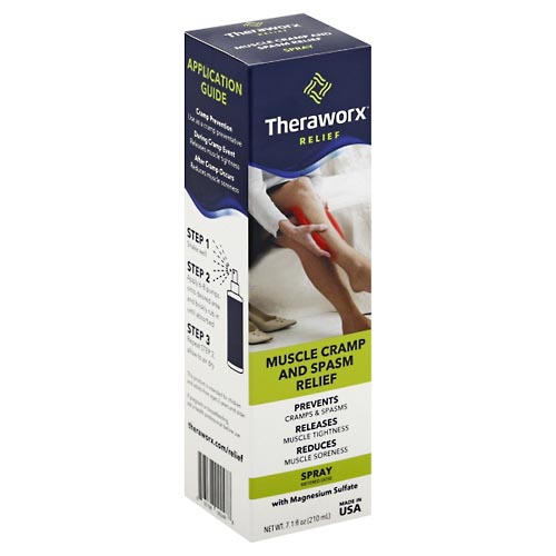 Image for Theraworx Muscle Cramp and Spasm Relief, Spray,7.1oz from CANNON SEDGEFIELD